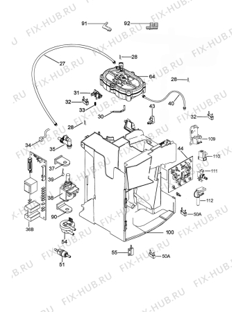 Взрыв-схема кофеварки (кофемашины) Electrolux ECG6600 - Схема узла Internal parts